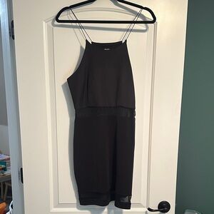Lulu's Black Double-Spaghetti Strap Mini Dress